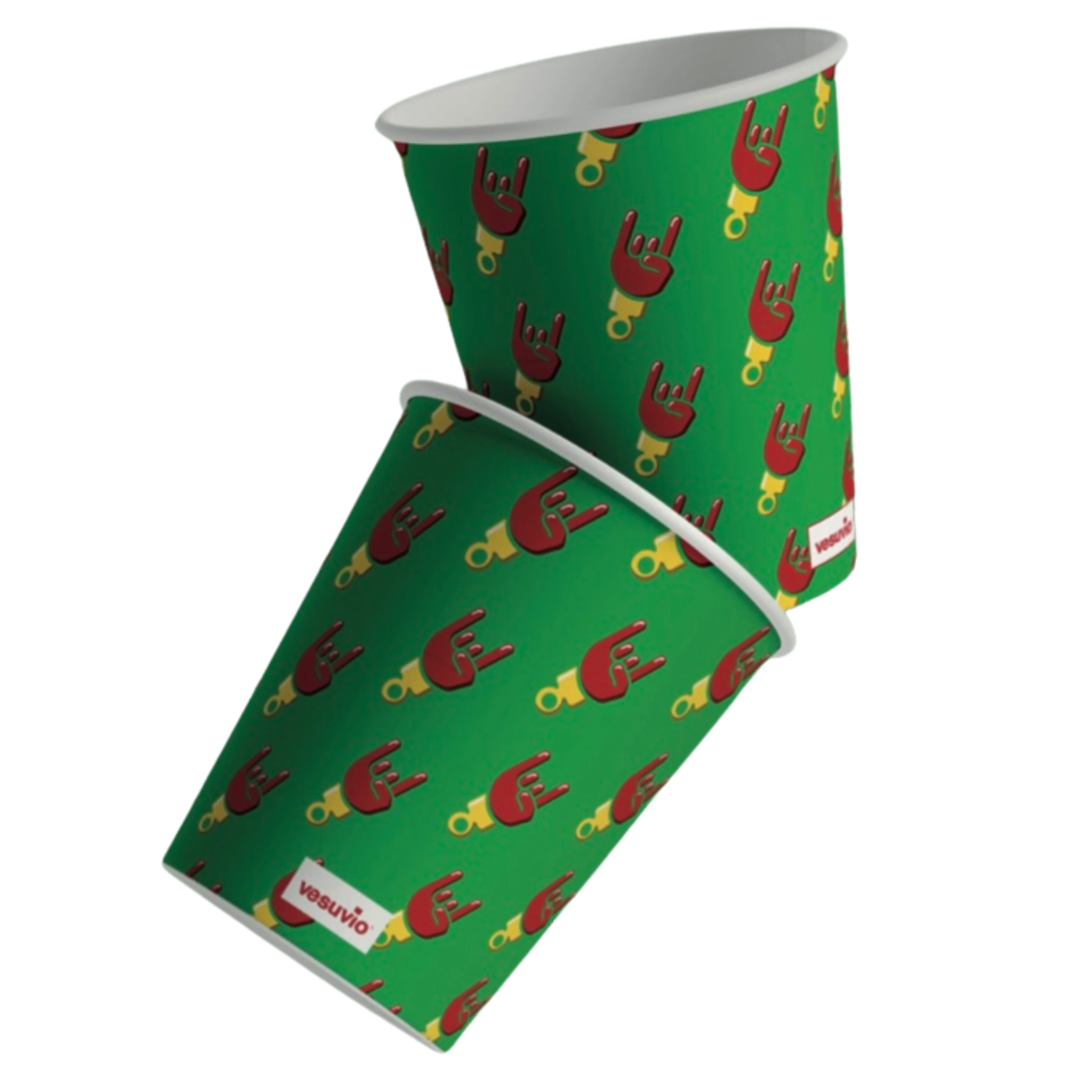 Bicchieri Caffè Monouso - Vesuvio - Napoli Iconica - 50pz - 75ml - Fantasie Assortite - Image 4